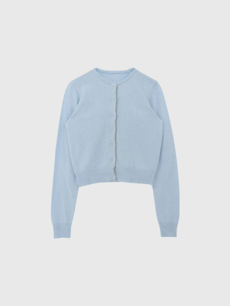 contrast line cardigan