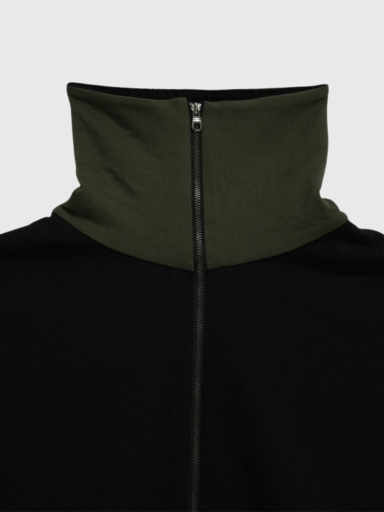 color block two way zip jacket