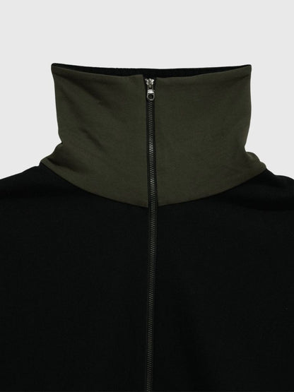 color block two way zip jacket