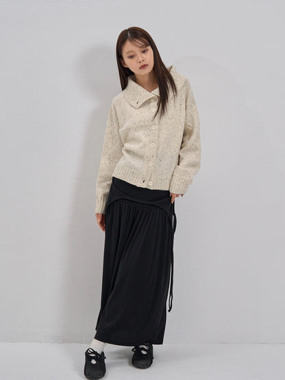 drape gathered long skirt