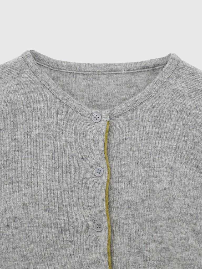 contrast line cardigan