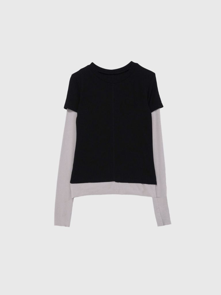 contrast layered tops