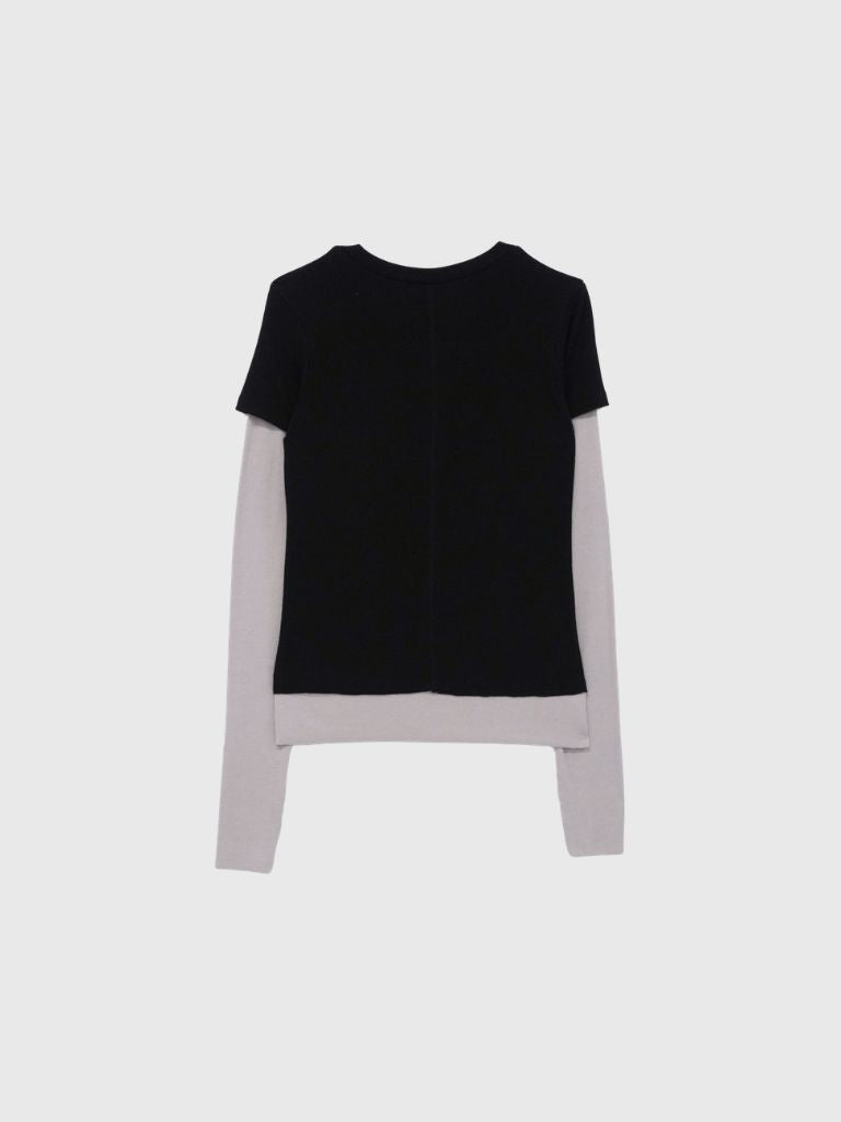 contrast layered tops