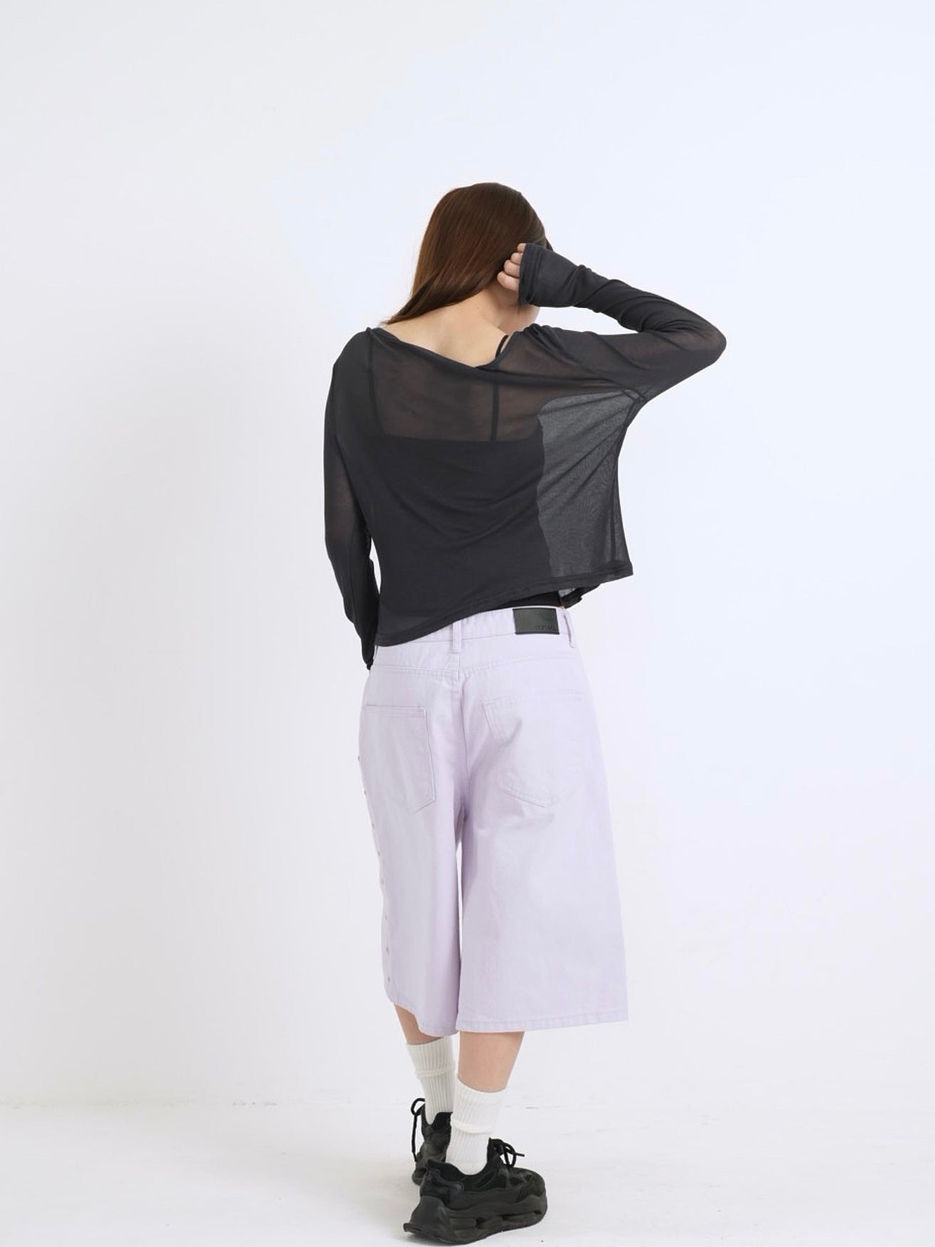 sheer button cardigan
