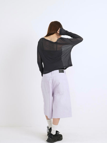 sheer button cardigan