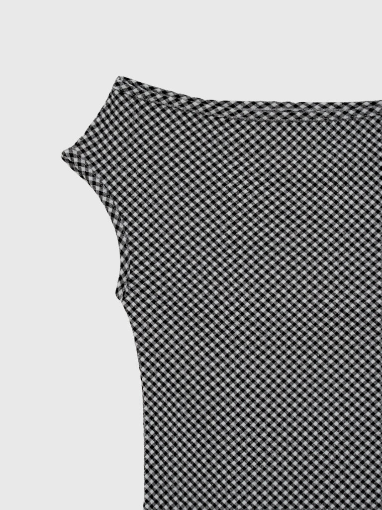 gingham off shoulder tops