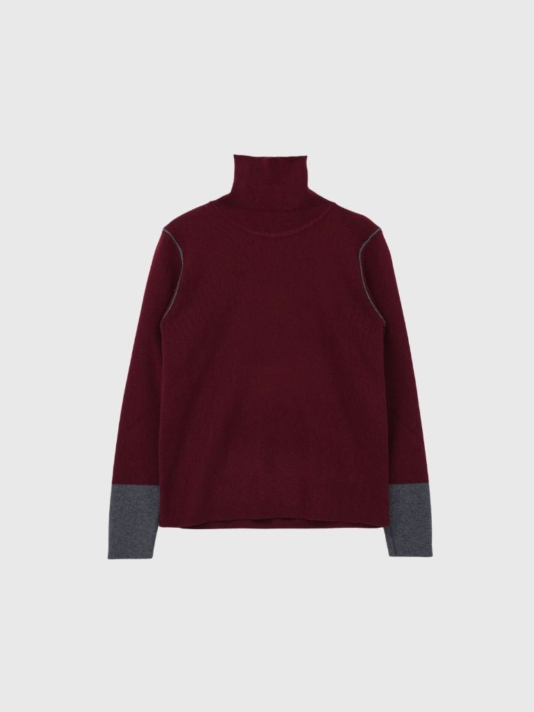 color point turtleneck knit