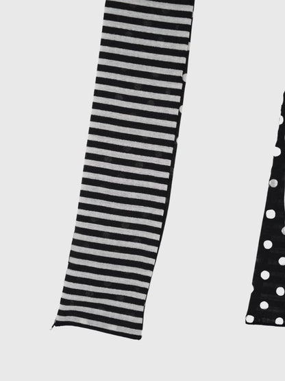 reversible dot stripe scarf