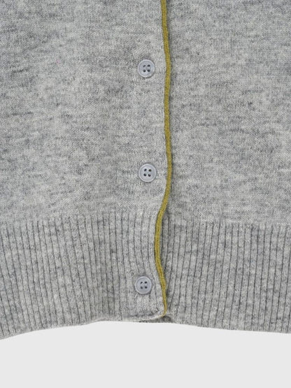 contrast line cardigan