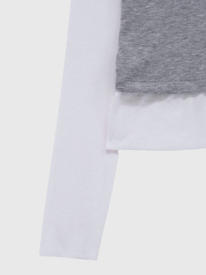 contrast layered tops