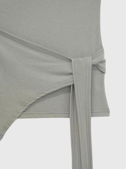 side tie snap tops