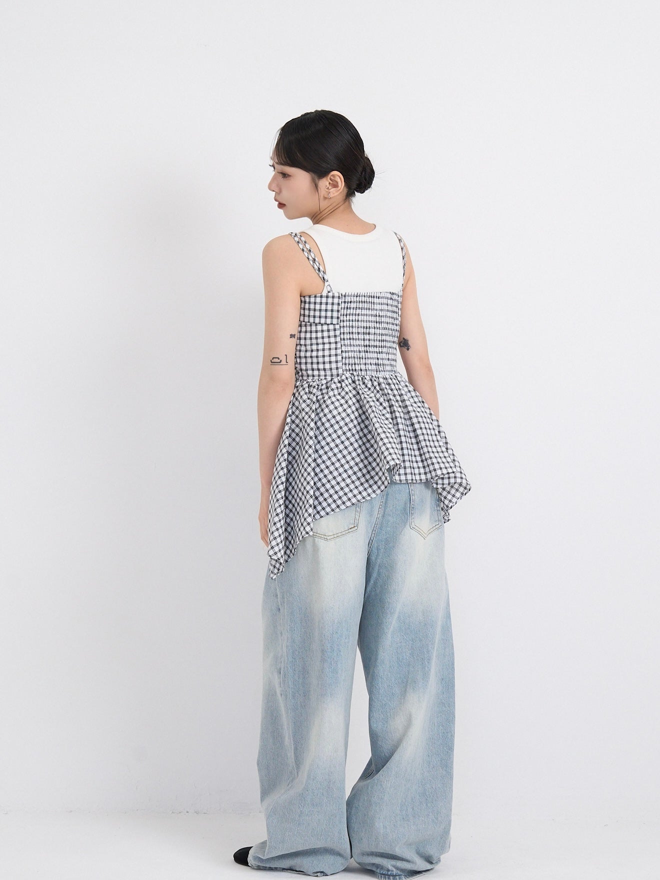 shirring peplum tops
