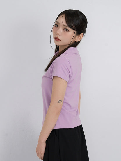 mini collar compact tops