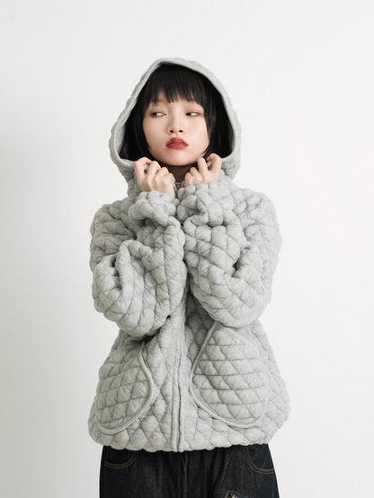 soft quilting hoodie