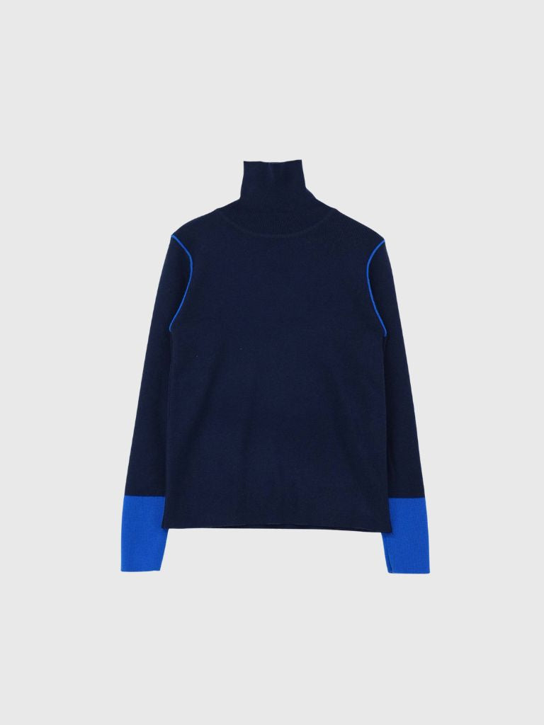 color point turtleneck knit