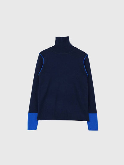 color point turtleneck knit