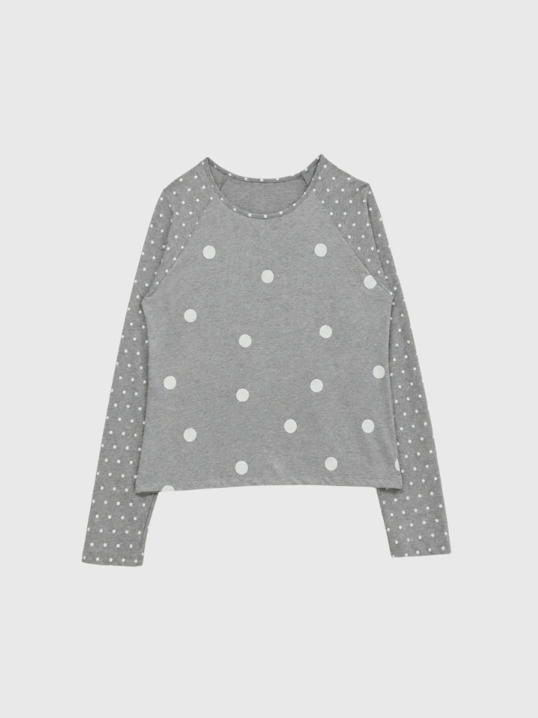 dot mix raglan tops