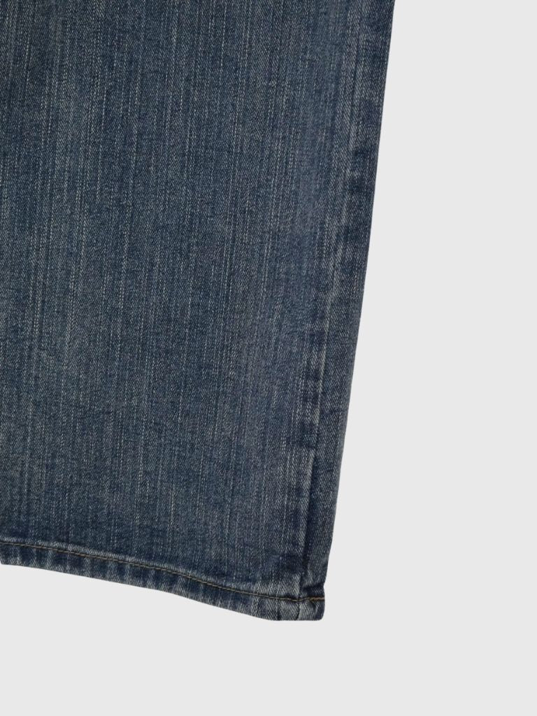 eyelet stud wide denim