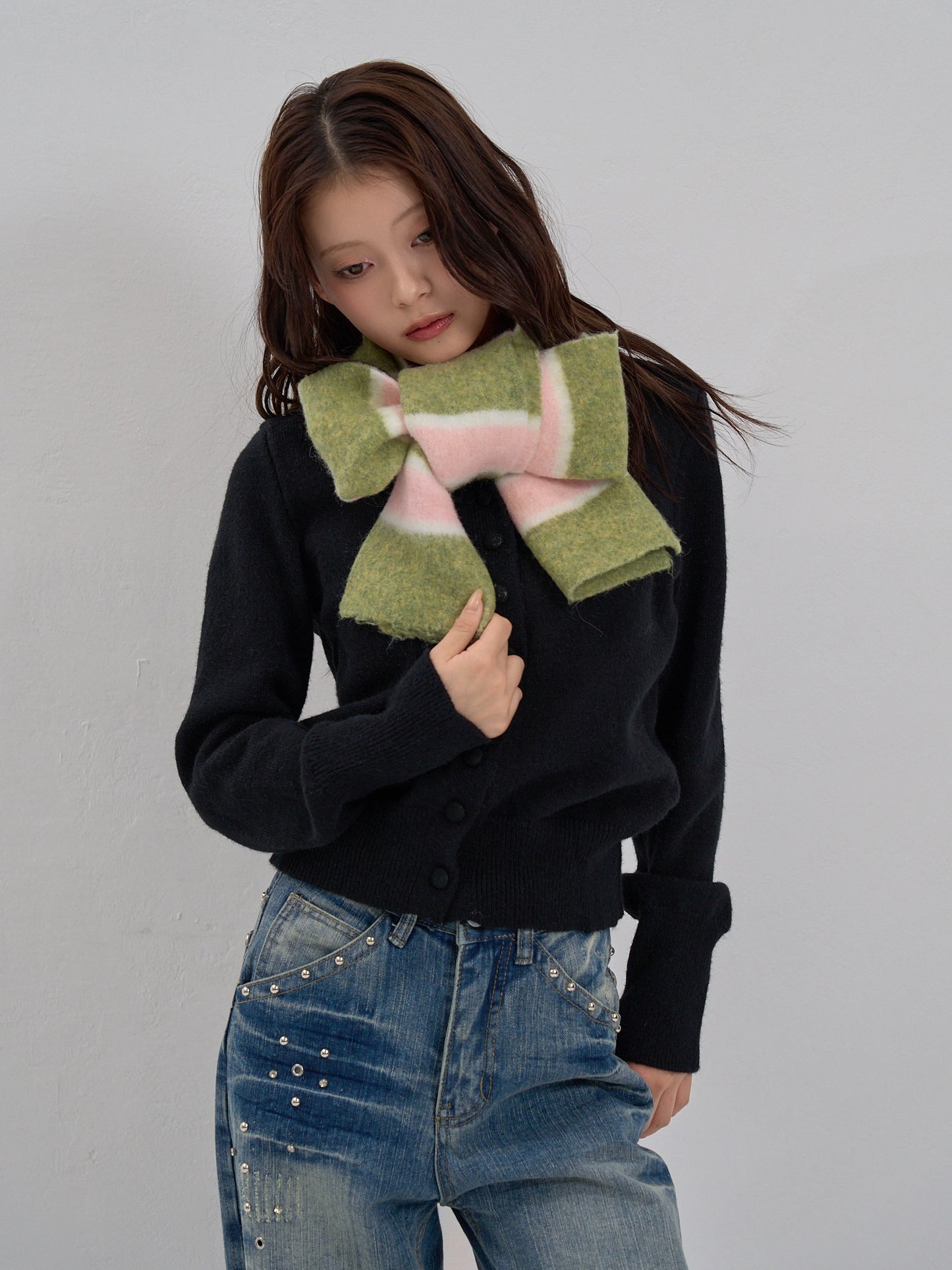 wool border muffler