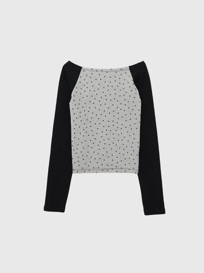 star dot raglan tops