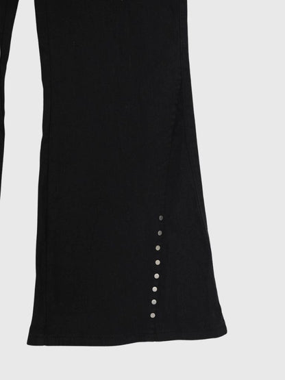 belt stud bootcut pants