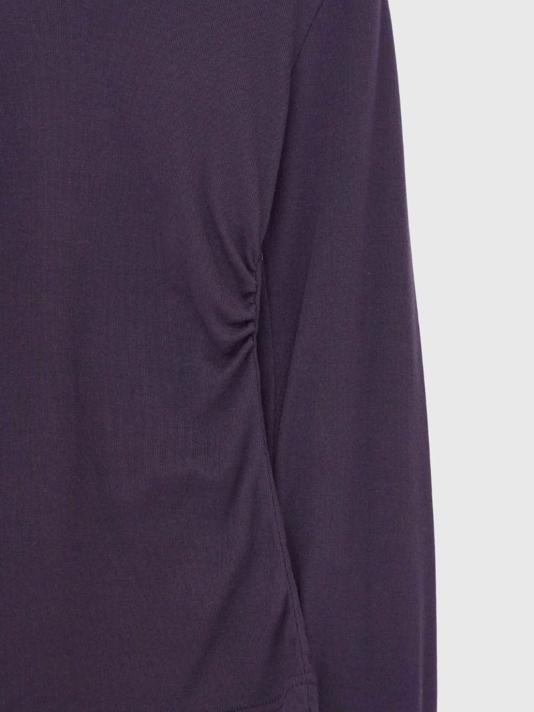 round neck button sleeve tops