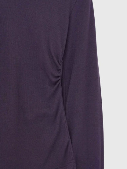 round neck button sleeve tops