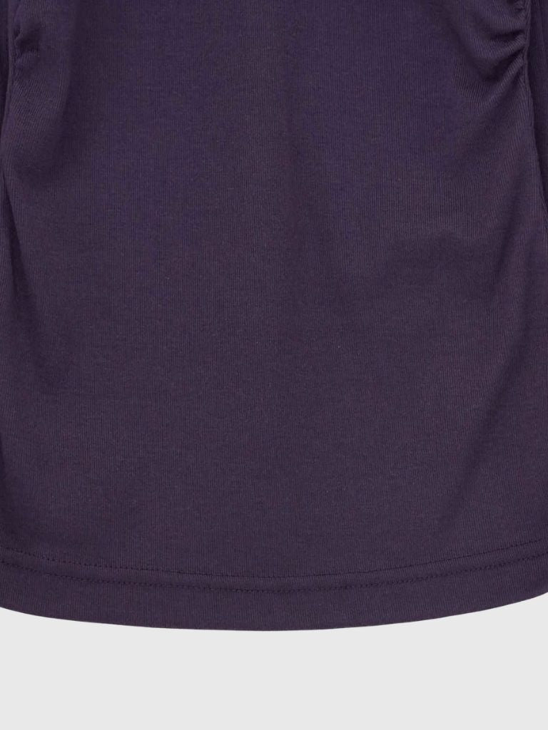 round neck button sleeve tops