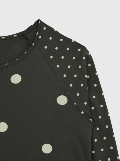 dot mix raglan tops
