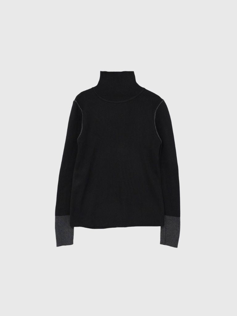 color point turtleneck knit