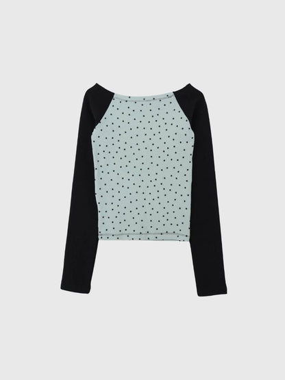 star dot raglan tops