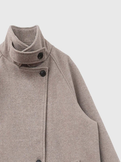 standcollar wool coat