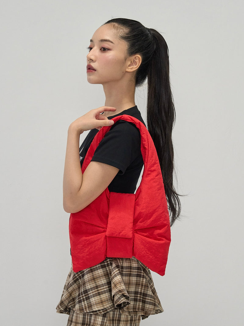 fluffy ribbon mini bag