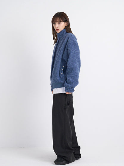 mohair snap blouson