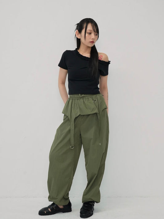 layered utility pants