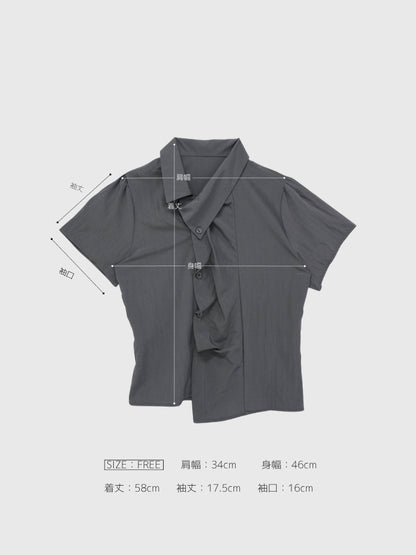 pleated draped blouse
