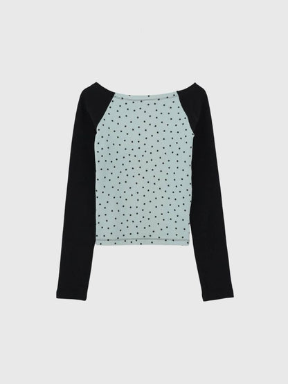 star dot raglan tops