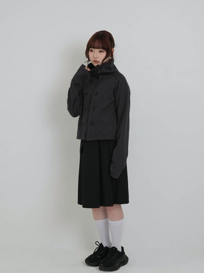 minimal double button cardigan