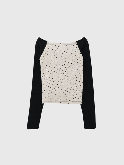 star dot raglan tops