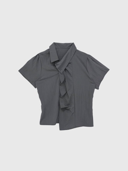 pleated draped blouse