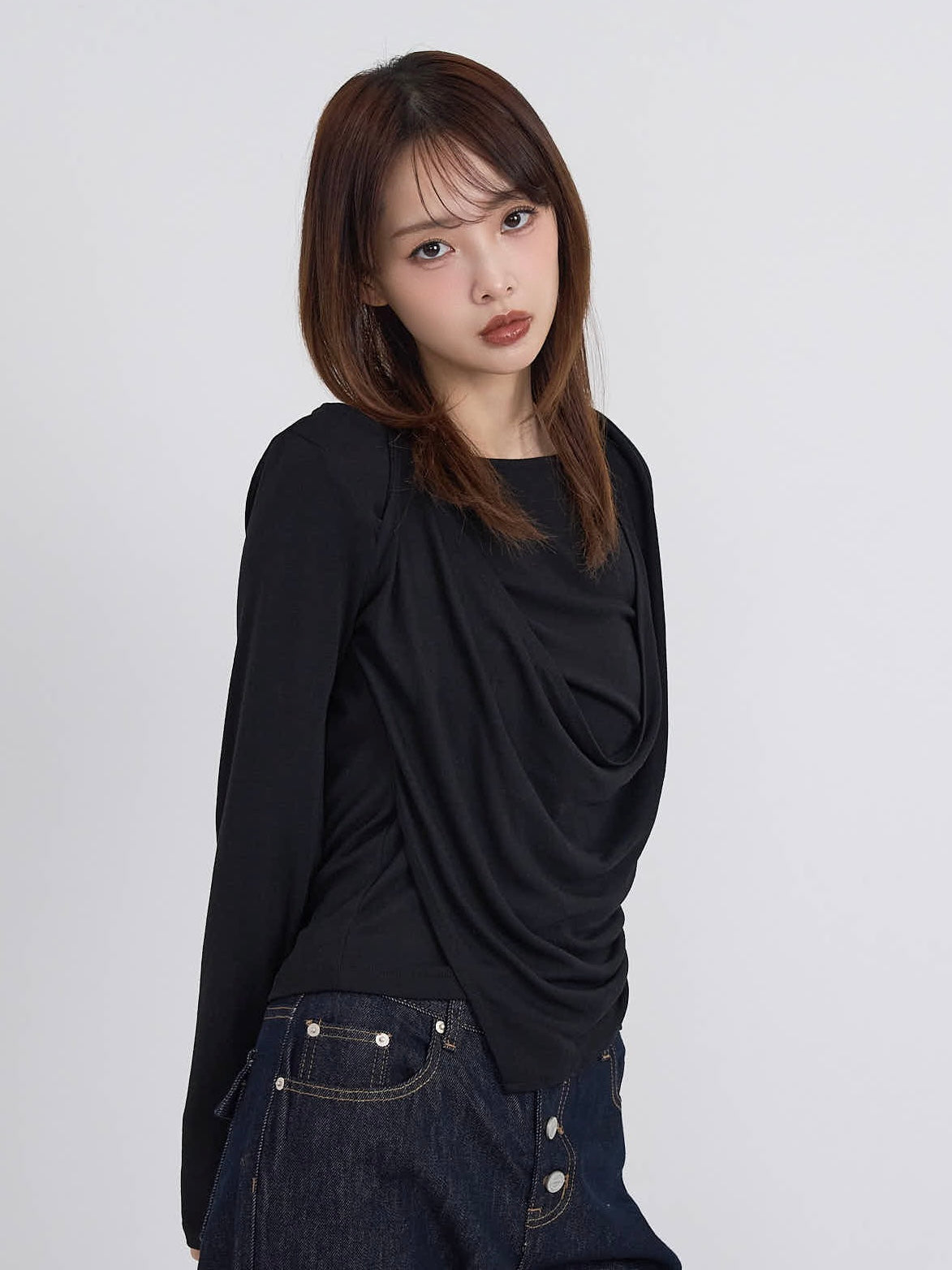halter drape tops