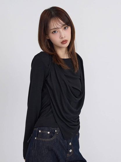 halter drape tops
