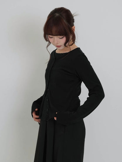 dot inner layered cardigan