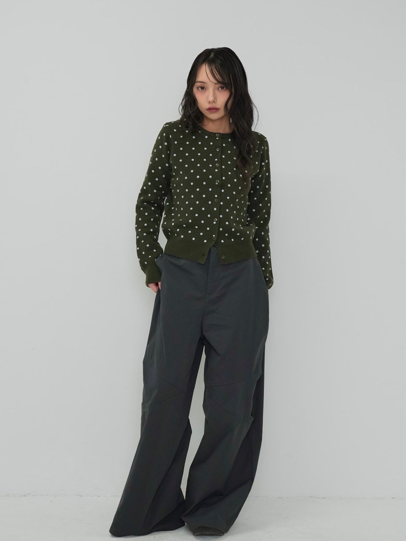 soft dot knit cardigan