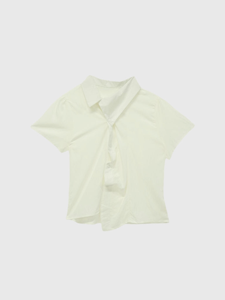pleated draped blouse