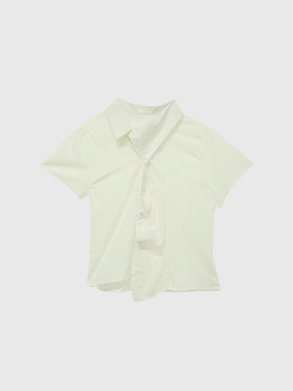 pleated draped blouse