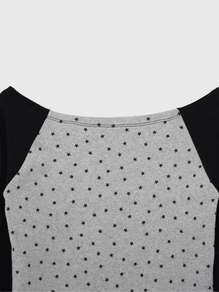 star dot raglan tops