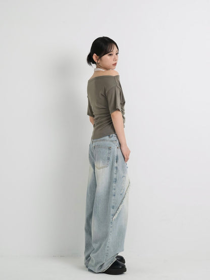 drape dot layered tops