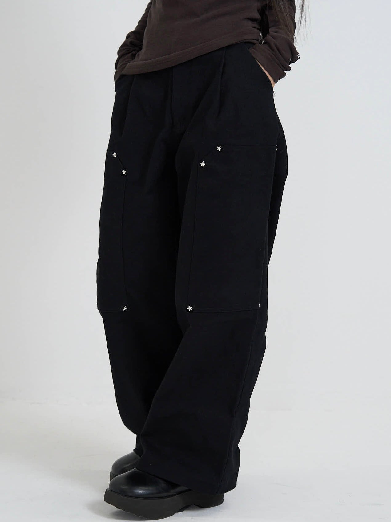 enewdnina ワイドパンツ mini studs wide pants – enewdnina
