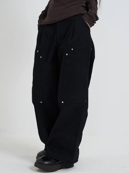 mini studs wide pants